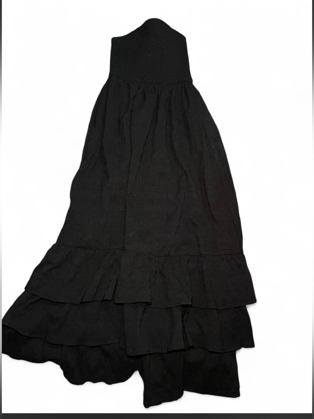 Black Tiered Maxi Skirt - Women